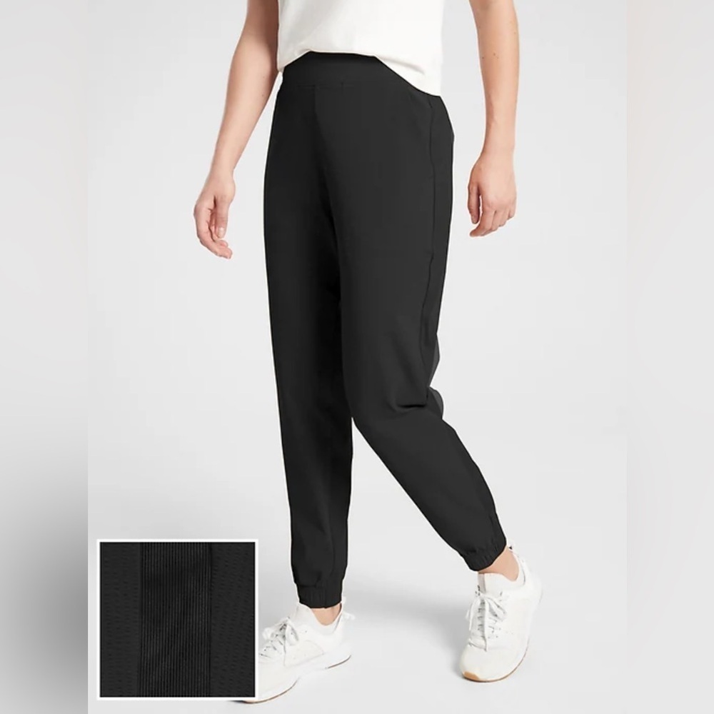 Athleta Textured Brooklyn Jogger Black Size 6 - Picture 1 of 14